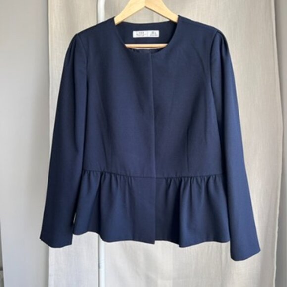 Dex Navy Peplum Blazer - Picture 1 of 4